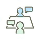 面接をしているアイコン